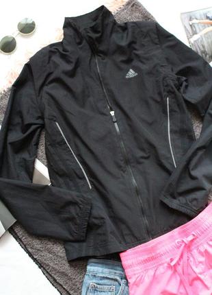 Бігова куртка адідас оригінал 12 40 л розмір adidas чорна вітровка