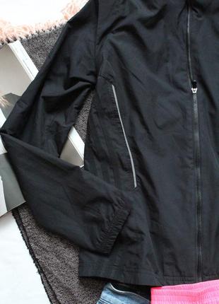 Бігова куртка адідас оригінал 12 40 л розмір adidas чорна вітровка6 фото