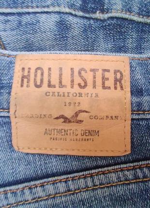 Джинсы hollister синие рваные w30 пояс 40 см длина 103 см6 фото