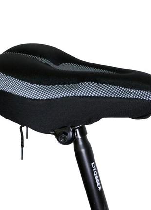 Чехол на сиденье для велосипеда с гелевой амортизацией 160133, черный (6078)