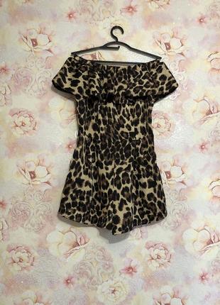 Ромпер леопардовый от new look