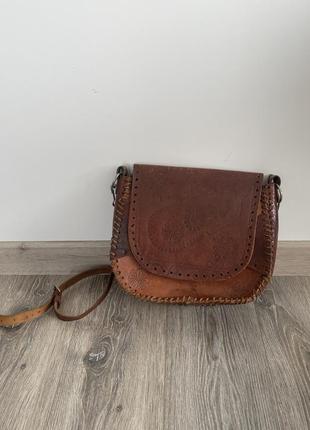 Винтажная кожаная сумка