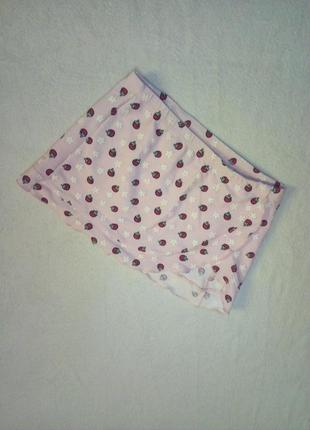 Купальная юбочка в клубнички на девочку 122/128см рост