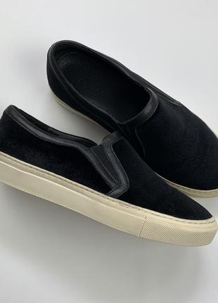 Sandro paris velvet slip-on trainers велюрови кеди