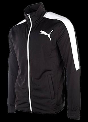 Спортивная кофта puma men's contrast track jacket / black / l