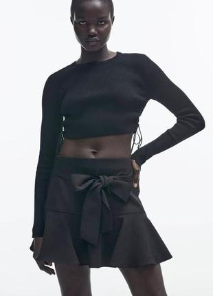 Спідниця шорти zara з бантом, l