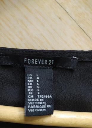 Черная базовая футболка блузка forever 21, l4 фото