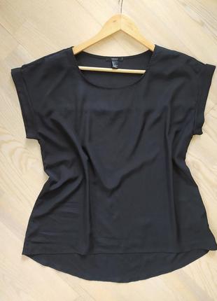 Черная базовая футболка блузка forever 21, l2 фото