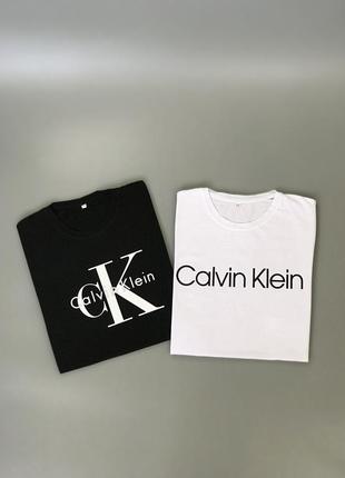 Есть наложенный платеж! стильные базовые футболки calvin klein с логотипом на груди, лого, принт, хлопок, котон, однотонные, кельвин клейн1 фото