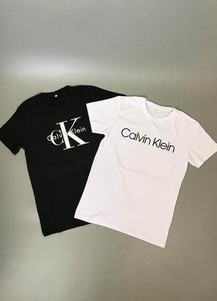 Есть наложенный платеж! стильные базовые футболки calvin klein с логотипом на груди, лого, принт, хлопок, котон, однотонные, кельвин клейн3 фото