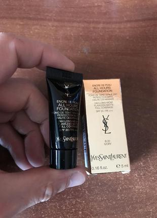 Yves saint laurent all hours encre de peau foundation стойкая тональная основа відтінок b20 ivory