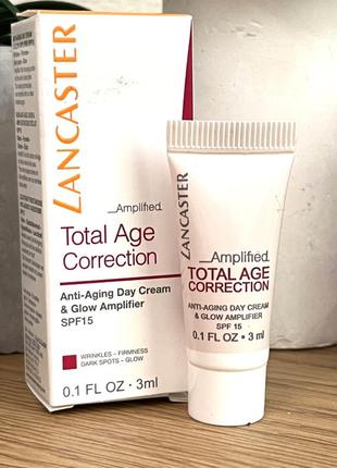 Оригінал антивіковий денний крем lancaster total age correction anti-aging day cream & glow amplifier spf15 оригинал дневной крем2 фото