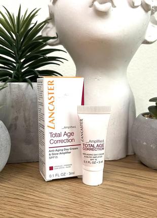 Оригінал антивіковий денний крем lancaster total age correction anti-aging day cream & glow amplifier spf15 оригинал дневной крем1 фото