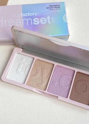 Хайлайтер з сироваткою (гіалуронова кислота+ ніацинамід) toyfactory dreamset one highlighter palette