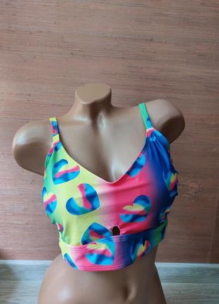 💙💜💛 чудовий верх купальника веселий яскравий  принт