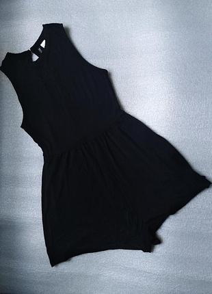 Ромпер комбінезон плаття костюм літній s m шорти-спідниця відкрита спина2 фото