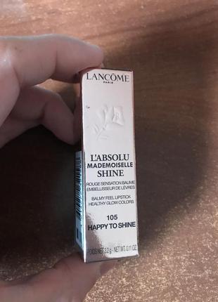 Lancôme l’absolu mademoiselle shine поживна помада6 фото