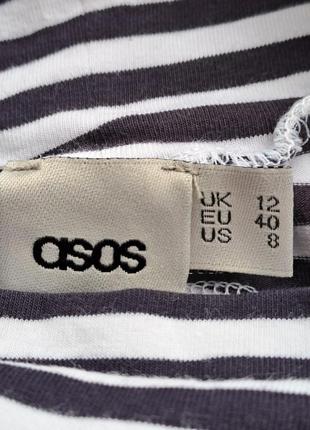 (960) чудесный укороченный топ asos в полоску  с открытой спиной/размер  12/407 фото