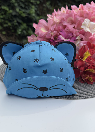 Кепка котик синя