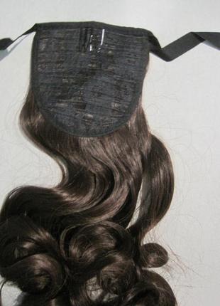 Волосы парик хвост кучерявый кучери искусственные волосся перука4 фото