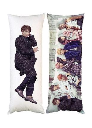 Подушка дакімакура bts чон чонгук декоративна ростова подушка для обіймання двостороння