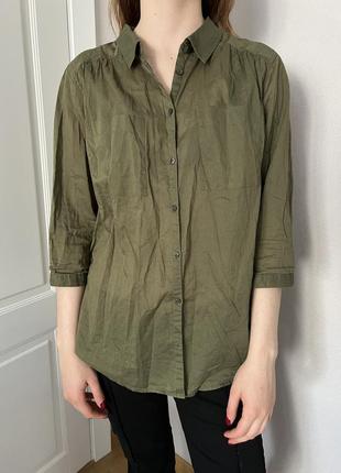 Легкая летняя блуза хаки от c&amp;a1 фото