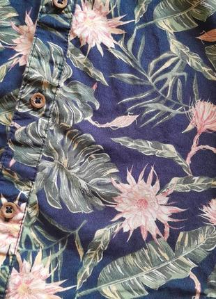 Яркая гавайская рубашка в тропические цветы primark2 фото