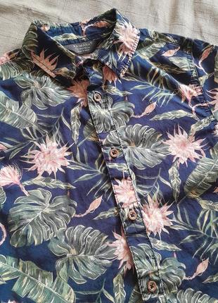 Яркая гавайская рубашка в тропические цветы primark9 фото