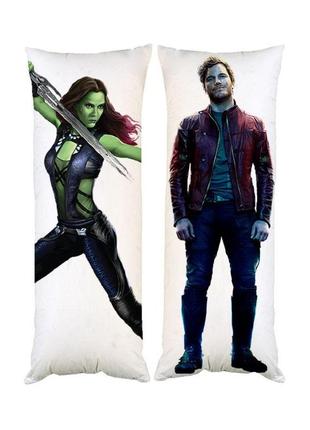 Подушка дакимакура стражи галактики гамора звёздный лорд декоративная ростовая подушка для обнимания
