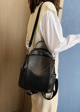 Женский рюкзак - сумка эко-кожа 2020 black