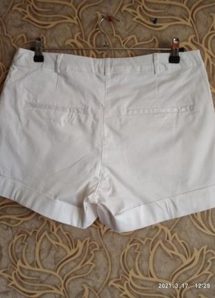 Отличные стрейчевые хлопковые белые шорты h&m/размер  12/423 фото