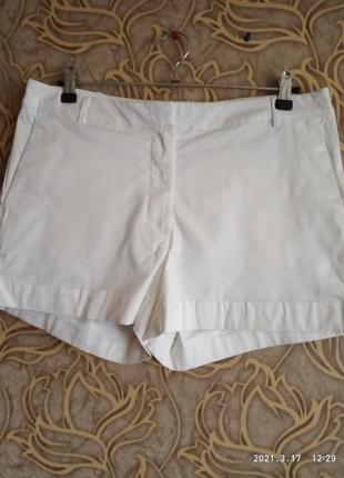 Отличные стрейчевые хлопковые белые шорты h&m/размер  12/422 фото