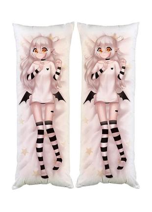 Подушка дакімакура аніме демон дівчина декоративна ростова подушка для обіймання1 фото