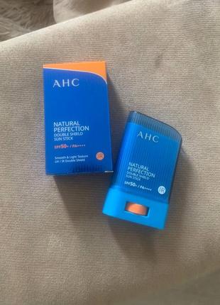 Солнцезащитный стик ahc natural perfection double shield sun stick спф50/spf 50+ pa++++, 22g2 фото