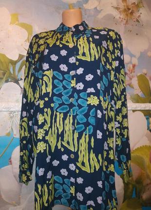 Роскошная шелковая винтажная блуза 18-22 р. samoon
