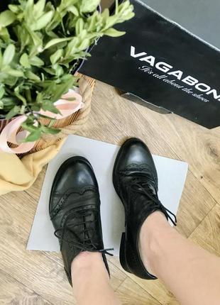 Кожаные туфли 24 см 37 р. vagabond полуботинки оксфорды10 фото