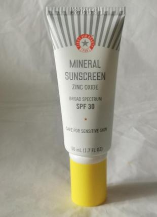 Минеральный солнцезащитный крем first aid beauty mineral sunscreen zinc oxide broad spectrum spf 30,2 фото