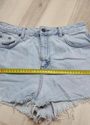 Высокие расклешеные джинсовые шорты, актуальные джинсовые шортики, размер xs-s8 фото
