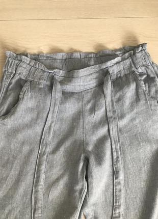 Широкие льняные брюки с добавлением вискозы2 фото
