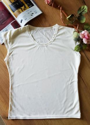 Распродажа новичка женская девичья футболка майка молочного цвета, склад полиэстер, небольшой размер