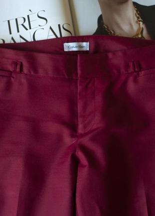 Бордовые брюки женские  calvin clein, размер m3 фото