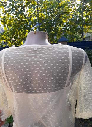Шикарна фатиновая актуальна блуза з вишивкою від river island5 фото