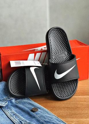 Жіночі шльопанці nike tanjun sandal flip-flops black / smb