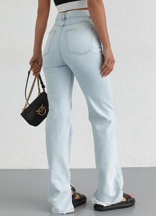 Жіночі джинси з розрізами4 фото