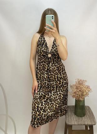 Сарафан в леопардовый принт платье3 фото