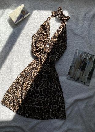 Сарафан в леопардовый принт платье2 фото