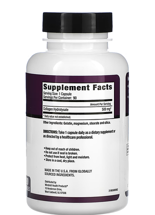 Rejuvicare, super collagen, гидролизат коллагена, 500 мг, 90 капсул