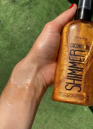 Shimmer bronza coconut oil шимер бронзовий для засмаги1 фото