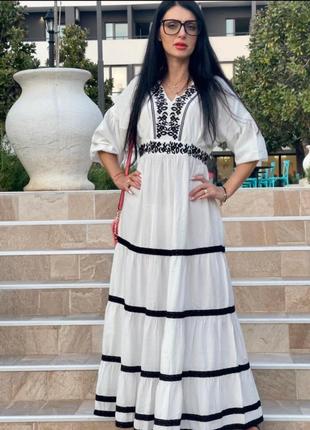 Шикарна сукня штапель вишивка туреччина 🇹🇷
