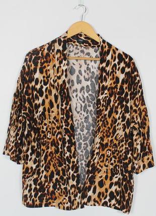 Леопардовая женская тенниска туника размер м